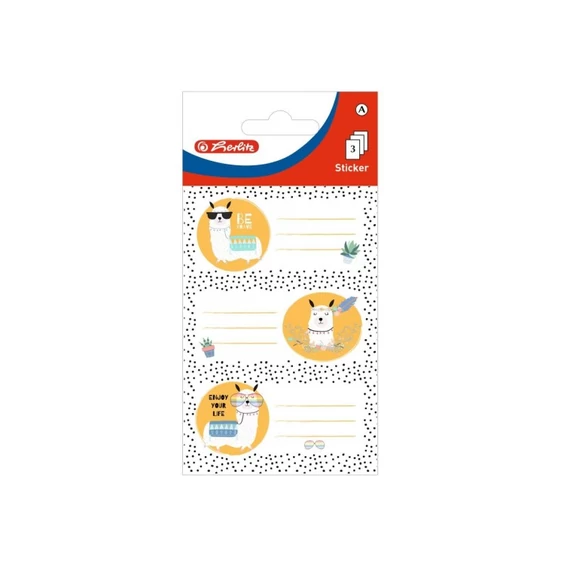 Füzetcimke 9db/csomag Herlitz Lama