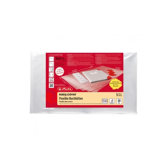 Könyvborító, easy cover, 5db/csomag Herlitz
