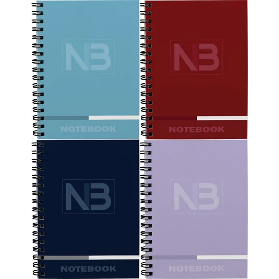 Spirálfüzet A/5 110 lapos, vonalas-négyzetrácsos T-Creativ "Notebook 3" vegyes színek