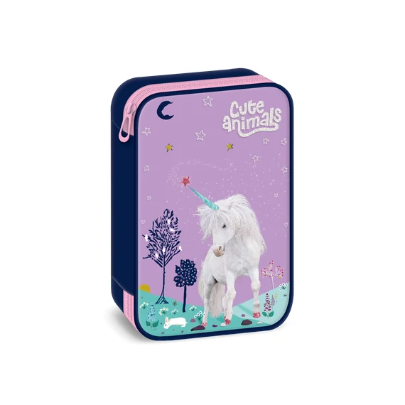 Ars Una többszintes tolltartó - Cute Animals Unicorn