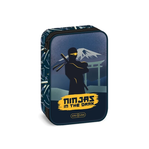 Ars Una többszintes tolltartó - Ninjas in the Dark