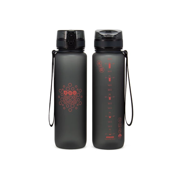 Ars Una BPA-mentes motivációs kulacs matt, 1000 ml - Dark grey