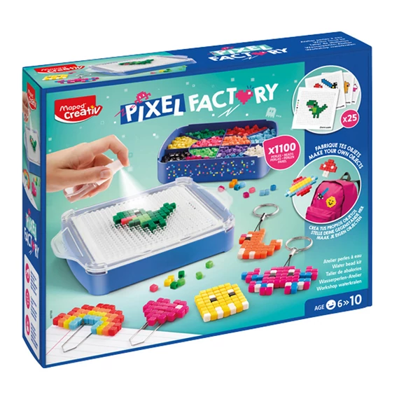 Pixel-gyár gyöngy készlet, sablonnal, MAPED CREATIV „Pixel Factory”