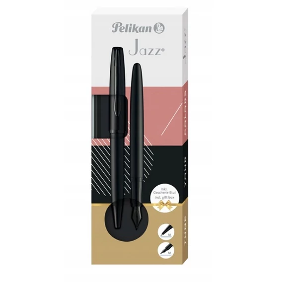 Írószer szett Pelikan Jazz Noble - ajándékdobozos - fekete