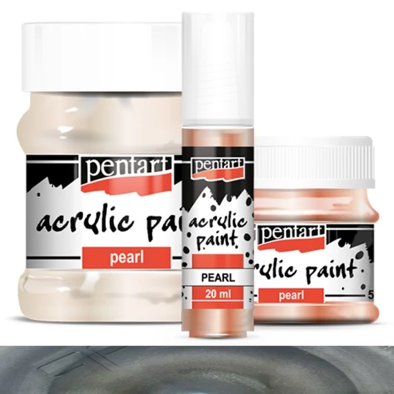 Gyöngyház akrilfesték 20 ml ezüst