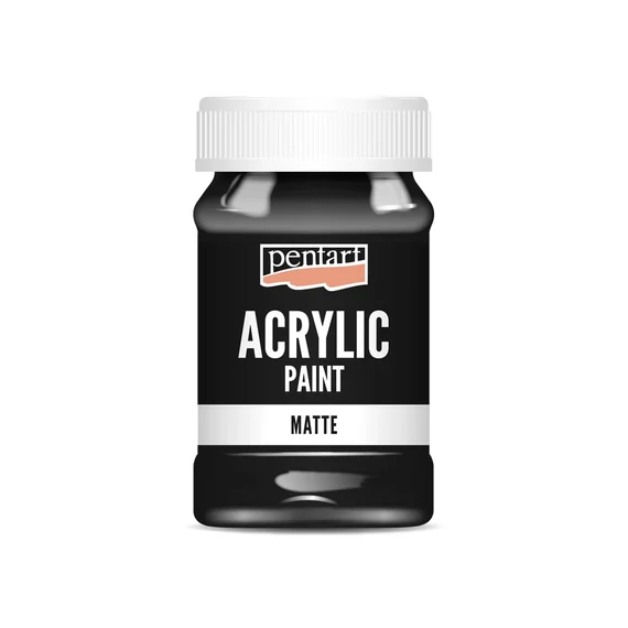 Matt akrilfesték 100 ml fekete