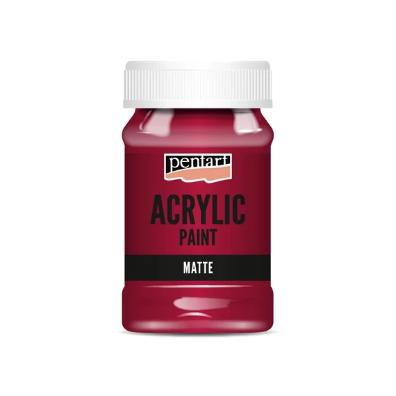 Matt akrilfesték 100 ml kárminpiros