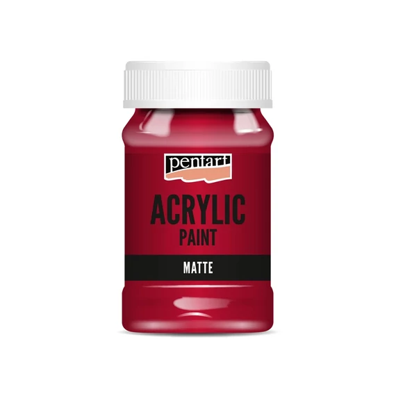Matt akrilfesték 100 ml piros