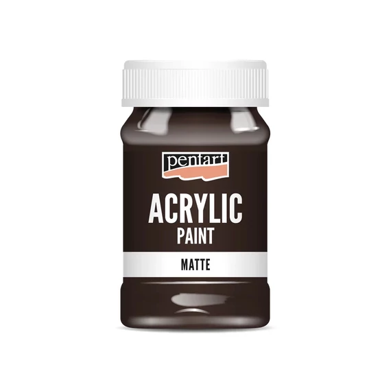 Matt akrilfesték 100 ml sötétbarna