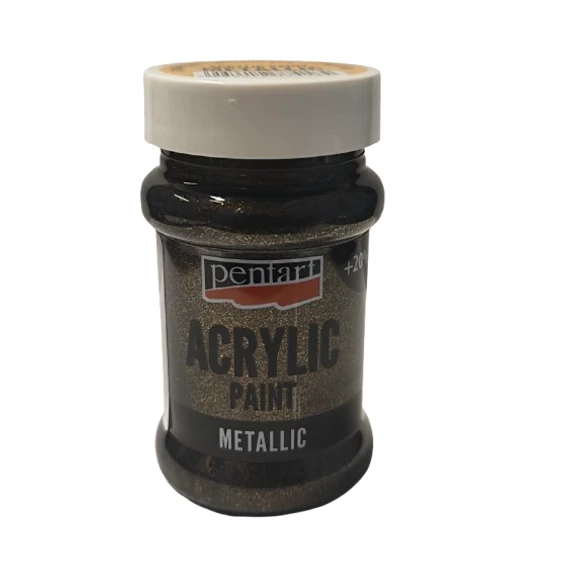 Metál akrilfesték 60ml csillogó arany