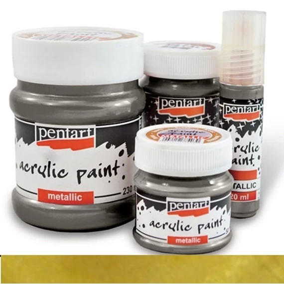 Metál akrilfesték 20 ml barokkarany 13036
