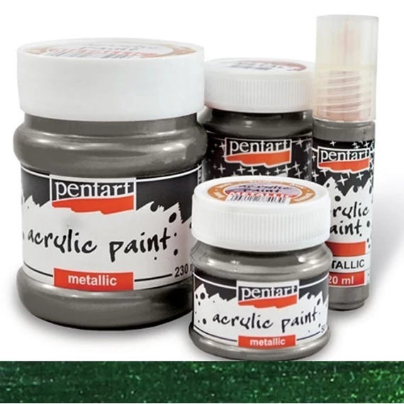 Metál akrilfesték 50 ml borostyánzöld 29358