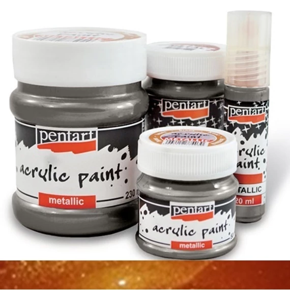 Metál akrilfesték 50 ml bronz 2218