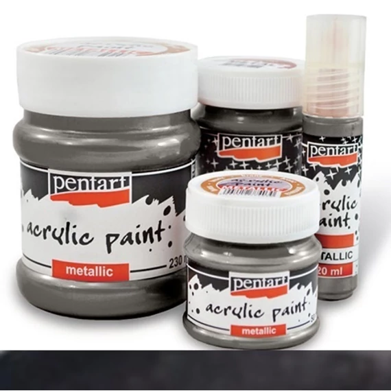 Metál akrilfesték 20 ml grafit 25339