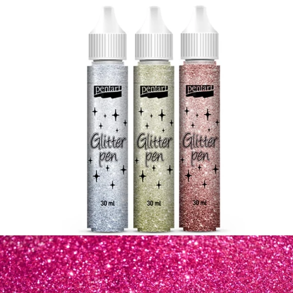 Csillámtoll, 30 ml pink 18692