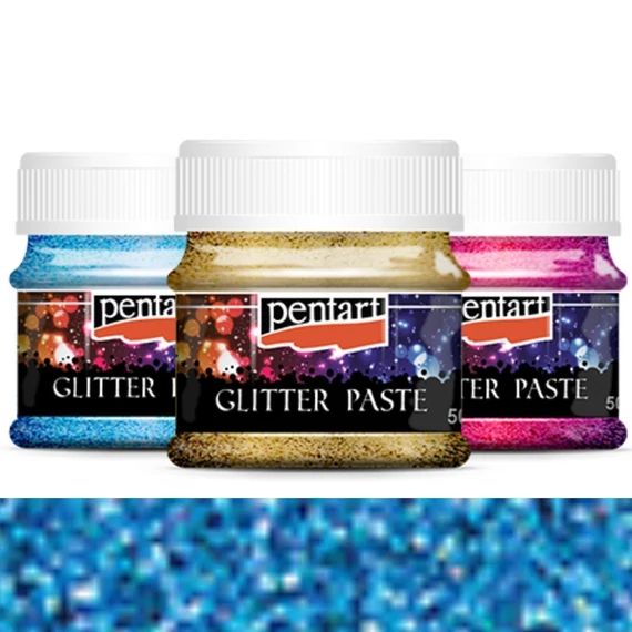 Glitterpaszta finom 50 ml világoskék 13054