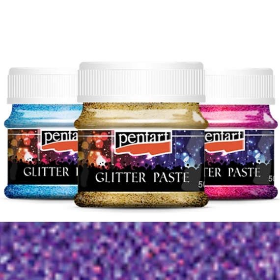 Glitterpaszta finom 50 ml lila 13055