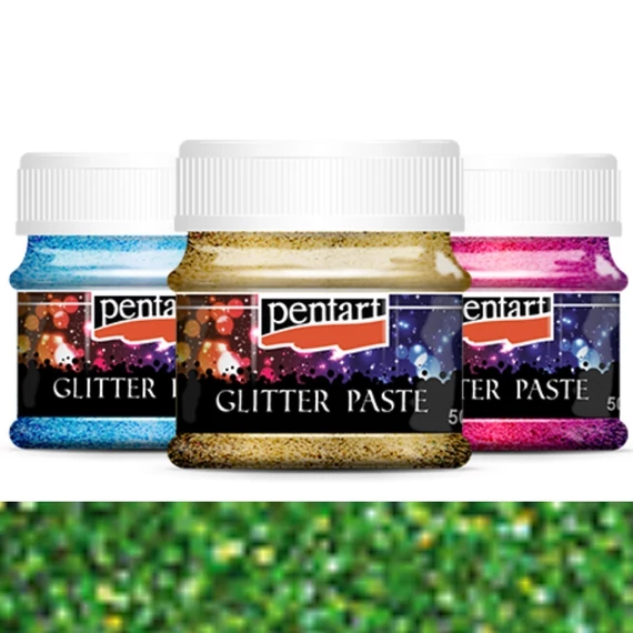 Glitterpaszta finom 50 ml zöld 13057