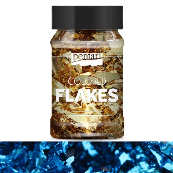 Színes fólia pehely min. 1 g, kék 40102