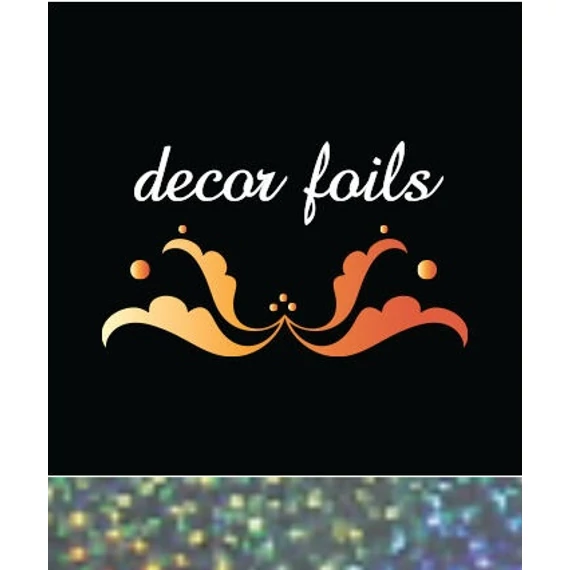 Dekorfólia hologram glitterek 14 x 14 cm, 5 db/csomag 20745