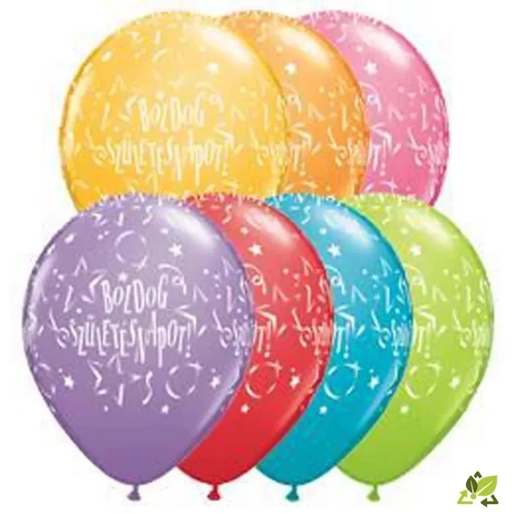 11 inch-es Boldog Születésnapot Stars Festive Lufi (6db/csomag)