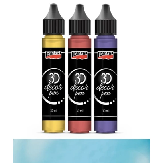 3D dekortoll átlátszó 30 ml akvamarinkék 33846