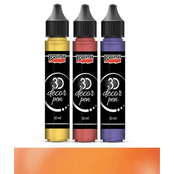 3D dekortoll átlátszó 30 ml karneolnarancs 33843