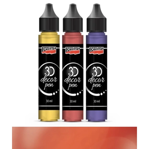 3D dekortoll átlátszó 30 ml rubinvörös 33844