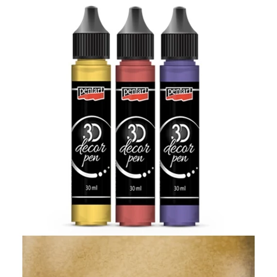 3D dekortoll csillogó 30 ml arany 35160