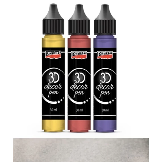 3D dekortoll csillogó 30 ml ezüst 35155