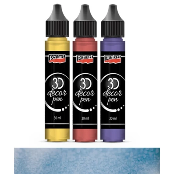 3D dekortoll csillogó 30 ml kékezüst 35156