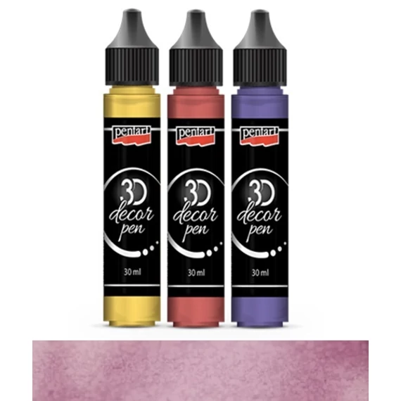 3D dekortoll csillogó 30 ml rózsezüst 35159
