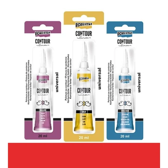 Kontúrozó festék 20 ml piros