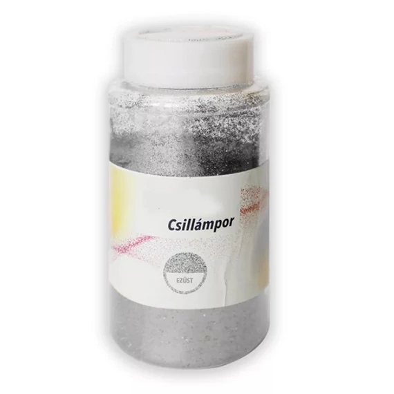 Csillámpor kb. 500 gramm/tégely Ezüst