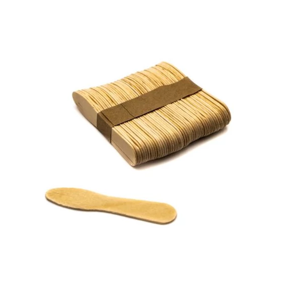 Fa spatula, babapiskóta forma, 75x10mm, 50db/csomag