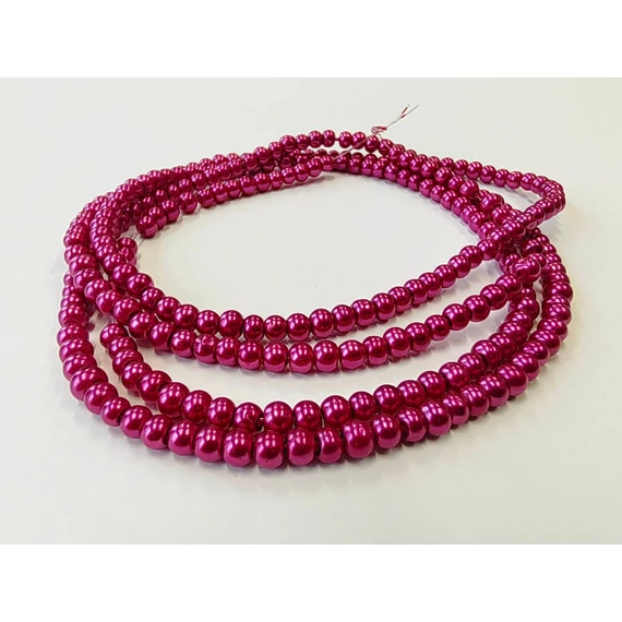 Gyöngyfűzér viasz, 3-4mm, magenta