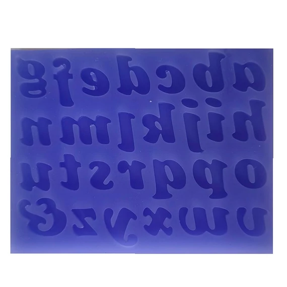Szilikon öntőforma, Írott betűk a-z