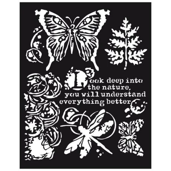 Stencil, 20x25cm - Lepkék
