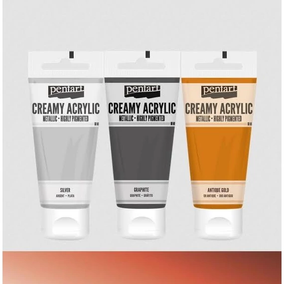 Krémes akrilfesték metál 60 ml bordó