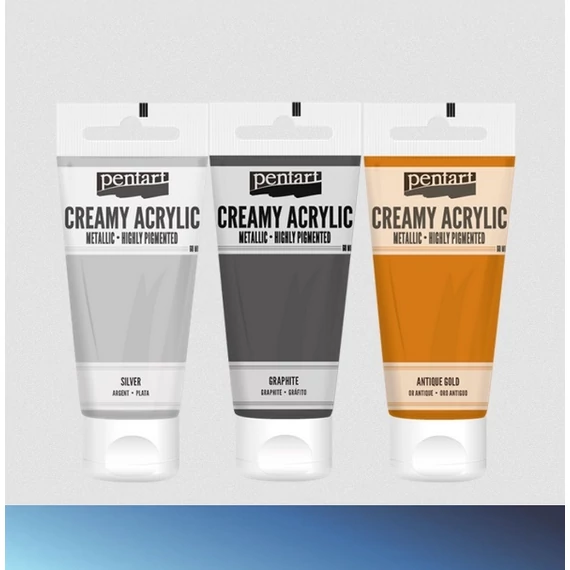 Krémes akrilfesték metál 60 ml kék