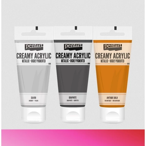 Krémes akrilfesték metál 60 ml magenta