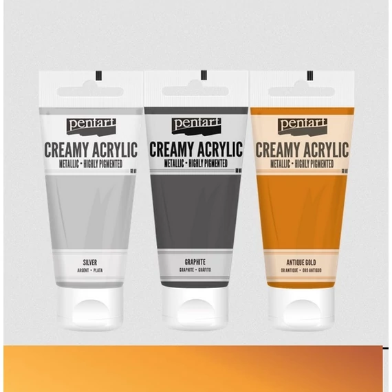 Krémes akrilfesték metál 60 ml narancs