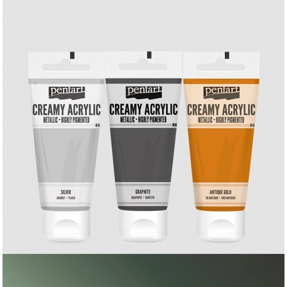 Krémes akrilfesték metál 60 ml zöldeskék