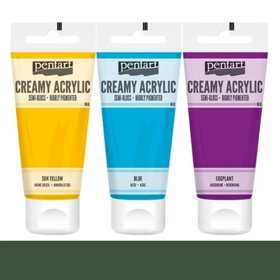 Krémes akrilfesték selyemfényű 60 ml fűzöld