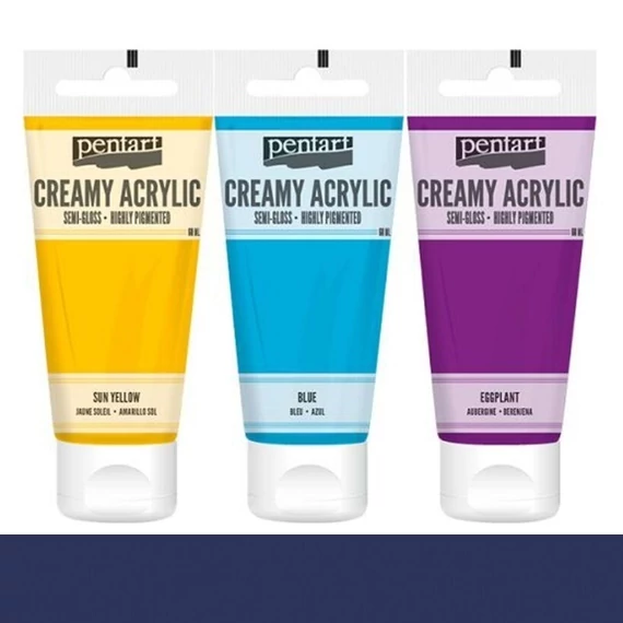 Krémes akrilfesték selyemfényű 60 ml sötétkék