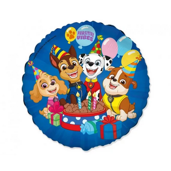 18 inch-es Mancs Őrjárat Pawsitive Vibes Fólia Lufi