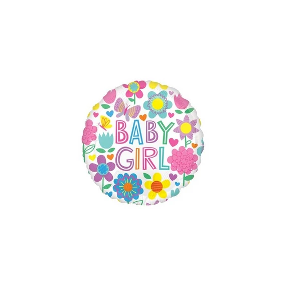 18 inch-es Baby Girl Floral Butterfly Fólia Lufi