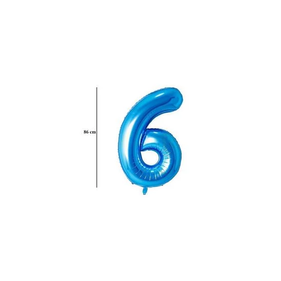 34 inch-es 6 Kék - Blue Számos Super Shape Fólia Lufi
