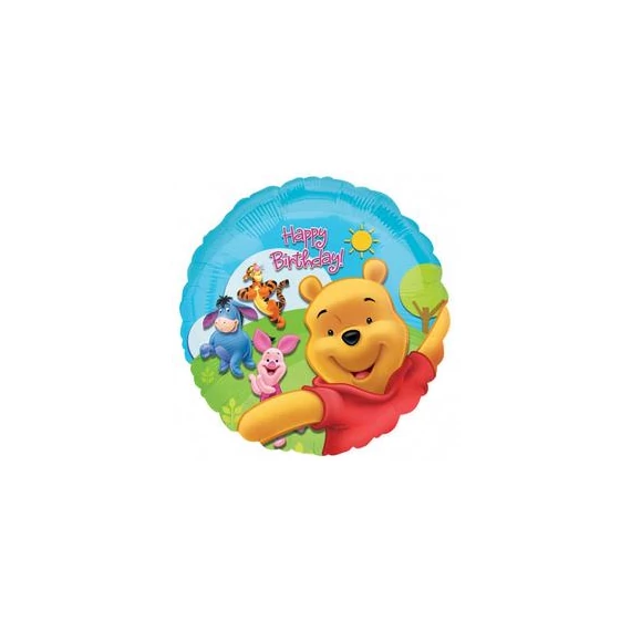 18 inch-es Micimackós - Pooh és Friends Sunny Birthday (Winnie the Pooh) - Születésnapi Fólia Léggömb