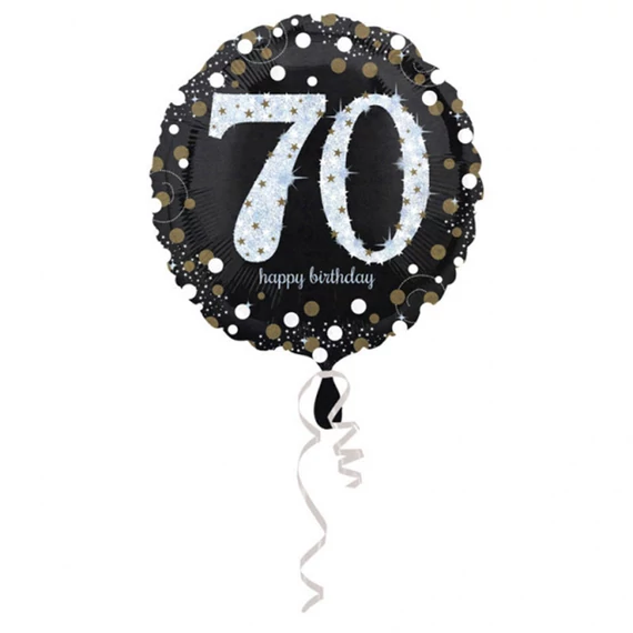 18 inch-es 70-es Happy Birthday Sparkling Születésnapi Fólia Lufi